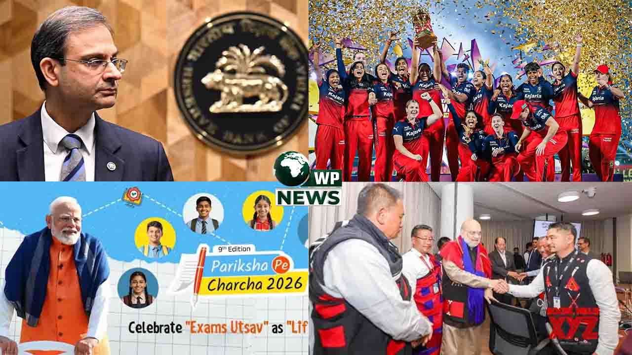 RBI Repo Rate 5.25%, Nagaland Tripartite Agreement, PM Modi Pariksha Pe Charcha 2026, RCB Wins WPL 2026 – India National News