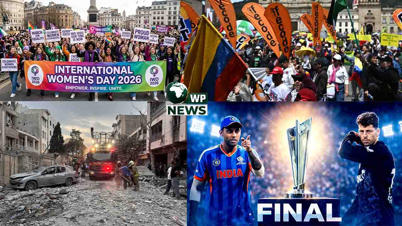International Women's Day 2026 celebration, Israel-Iran conflict map, and T20 World Cup Final 2026.